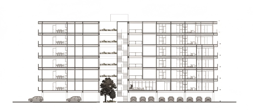 Corte transversal Bucare Suite